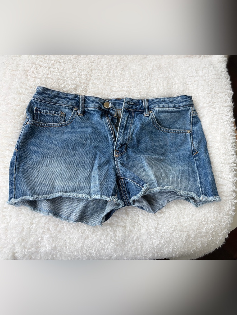 GAP 1969 Light Blue Distressed Denim Cutoff Shorts